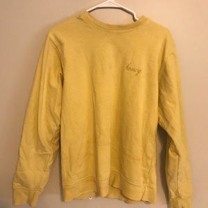 brandy melville yellow honey sweatshirt